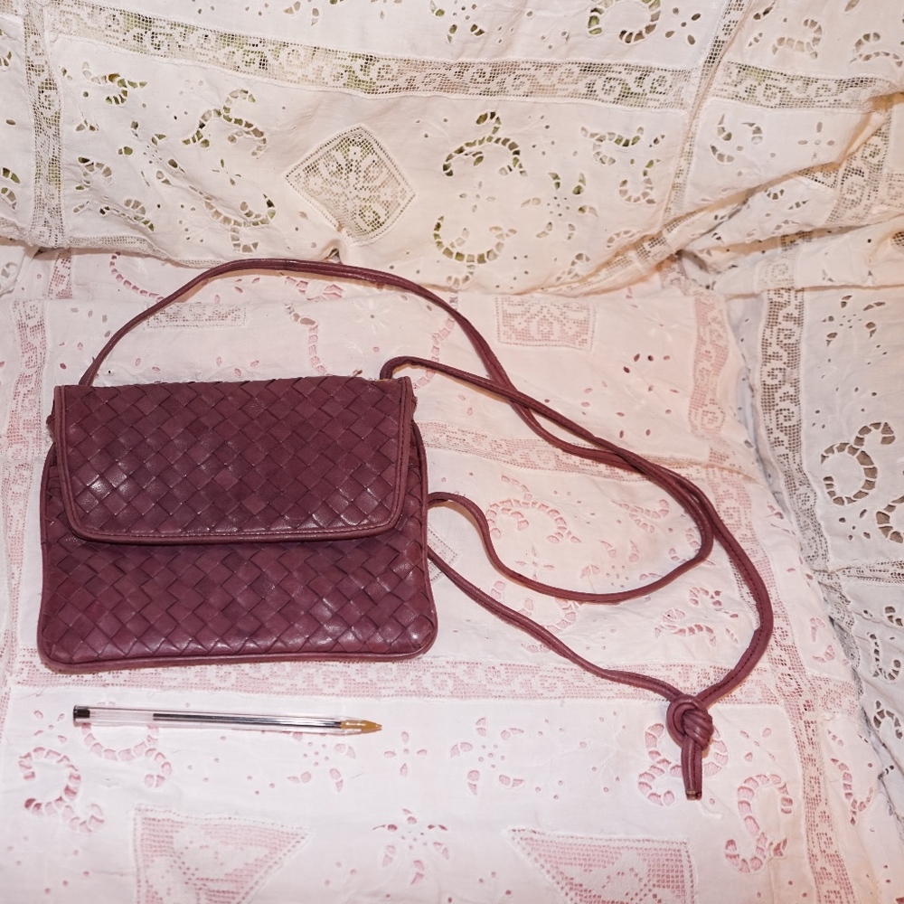 Bottega Veneta purple small vintage cross body bag